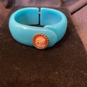 Vintage Acrylic Clamper Subversive Cameo bracelet by Justin Giunta